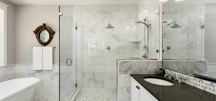 bathroom shower door installation in Los Altos Hills